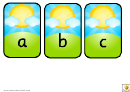 Sunshine Alphabet Cards Template - Lowercase Letters
