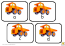 Dumper Truck Alphabet Cards Template - Lowercase Letters