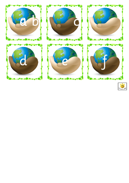 Eco Alphabet And Phonics Cards Template - Lowercase Letters Printable pdf
