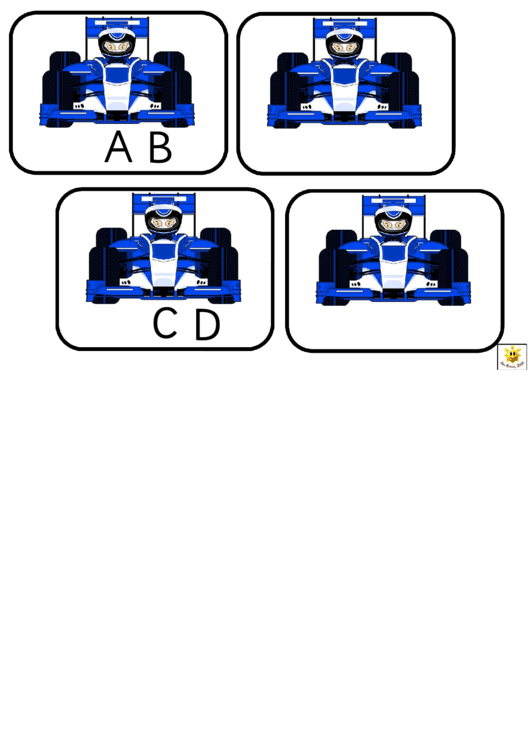 F1 Alphabet Cards Template - Uppercase Letters Printable pdf