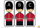 Guardsman Alphabet Cards Template - Uppercase Letters