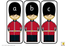 Guardsman Alphabet Cards Template - Lowercase Letters