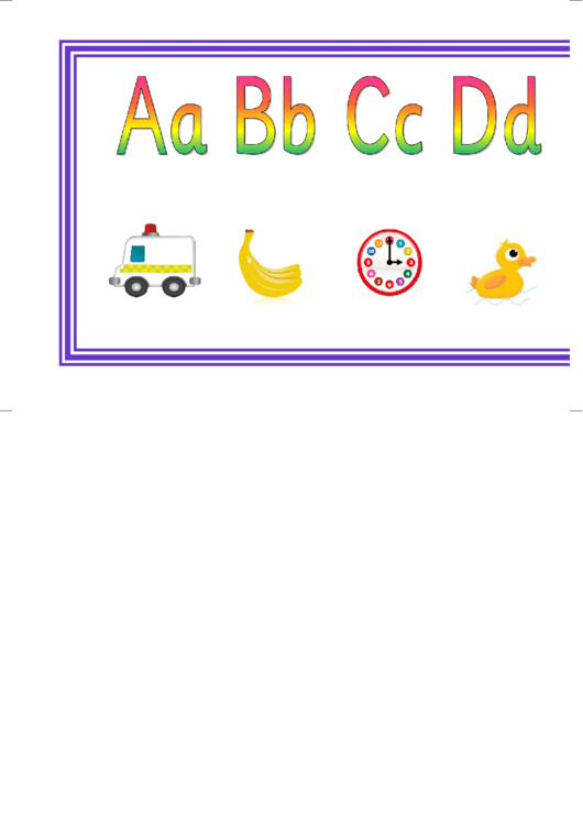 Simple Alphabet Banner Template Printable pdf