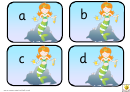 Mermaid Alphabet Cards Template - Lowercase Letters