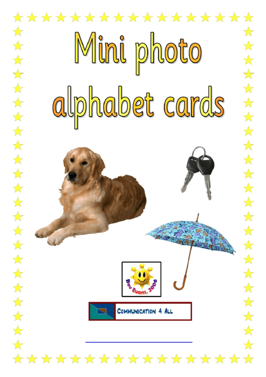 Mini Photo Alphabet Cards Template - Lowercase Letters Printable pdf