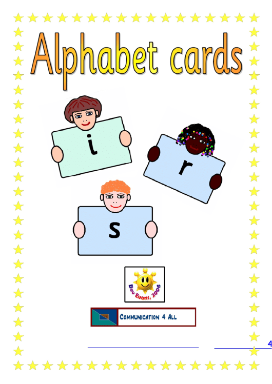 Children Alphabet Cards Template - Lowercase Letters Printable pdf
