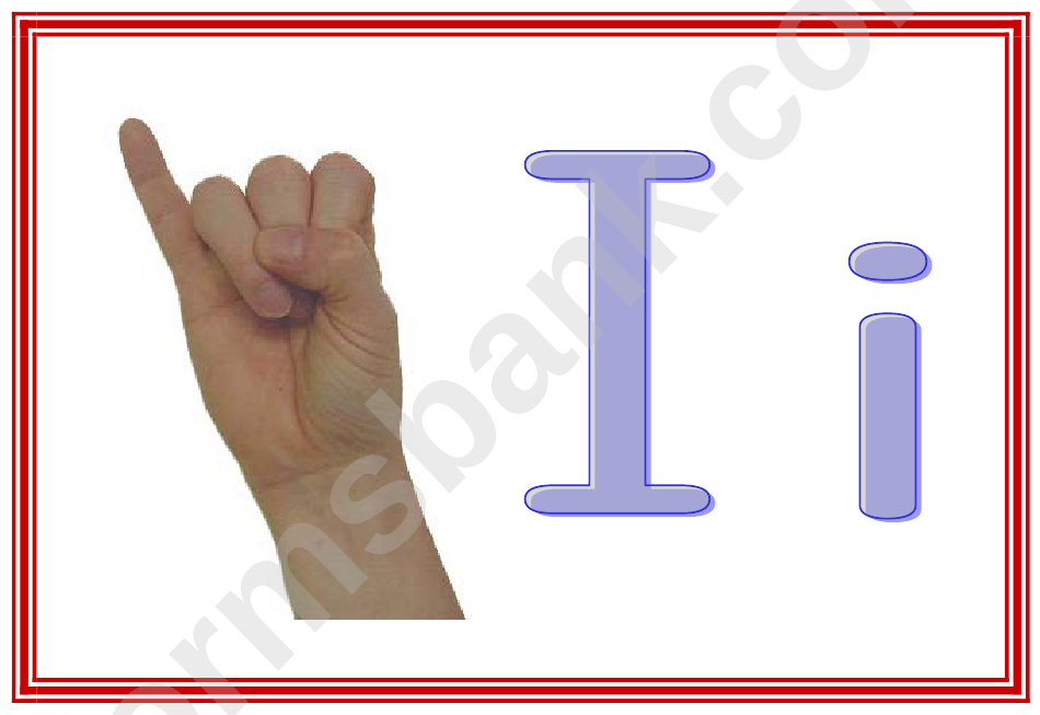 Finger-Spelling Alphabet Frieze Template - Asl