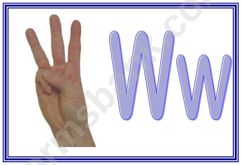 Finger-Spelling Alphabet Frieze Template - Asl
