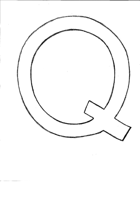 Letter Q Template Printable pdf