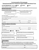 Pennsylvania Electronic Payment Programm (pepp) Enrollment Form