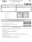 Arizona Form 165 - Resident Partner's Share Of Adjustment 2003 To Partnership Income - 2003