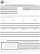 Form Ih-19 - Notice Of Intended Transfer Of Checking Account