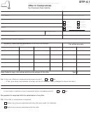 Form Dtf-4.1 - Offer In Compromise For Fixed And Final Liability