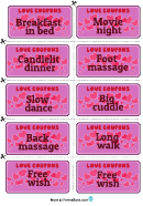 Pink Hearts Love Coupon Template