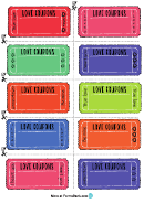 Blank Multicolor Love Coupon Template