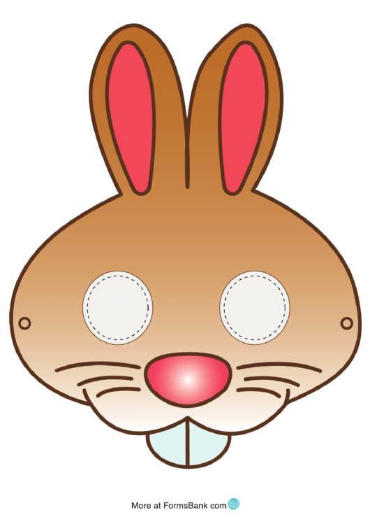 Brown Rabbit Mask Template