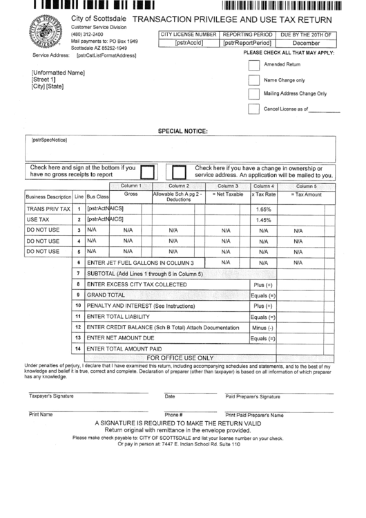 Fillable Transcripition Privilege And Use Tax Return vrogue.co