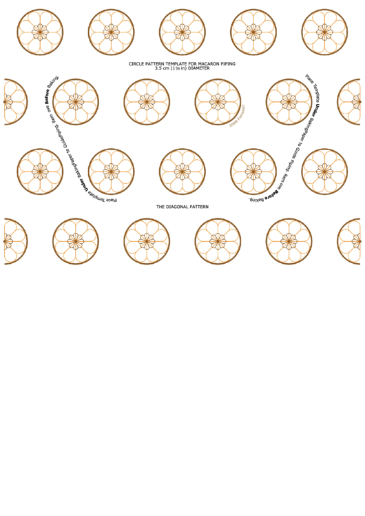 Circle And Diagonal Pattern Templates For Macaron Piping