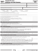 Fillable California Form 3809 - Targeted Tax Area Deduction And Credit Summary - 2011 Printable pdf