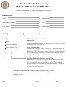 In-service Training Requirement Waiver Form