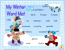 Winter Word Mat Classroom Poster Template