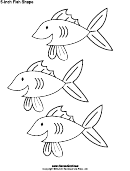 5-inch Fish Shape Template