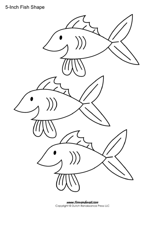 5-inch Fish Shape Template