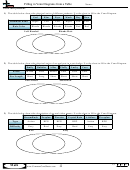 Filling In Venn Diagrams From A Table Worksheet Template With Answer Key