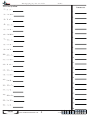 Multiplying By 10s And 100s Worksheet Template With Answer Key