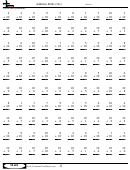 Addition Drills (10s) Worksheet Template With Answer Key