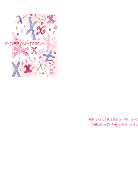 Valentine's Day Card Template - Millions Of Kisses