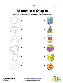Match The Shapes Worksheet