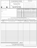 Receipt Summary Schedule - Record Of West Virginia Tax Paidmotor Fuel Purchases