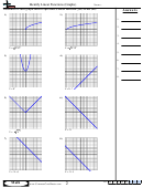 Identify Linear Functions (graphs) Worksheet Template With Answer Key