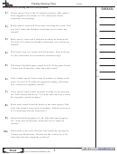 Finding Starting Time Worksheet Template With Answer Key