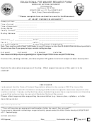 Educational Fee Waiver Request Form - U.s. Department Of The Interior
