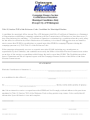 Certification Of Intention - Delaware Campaign Finance Section