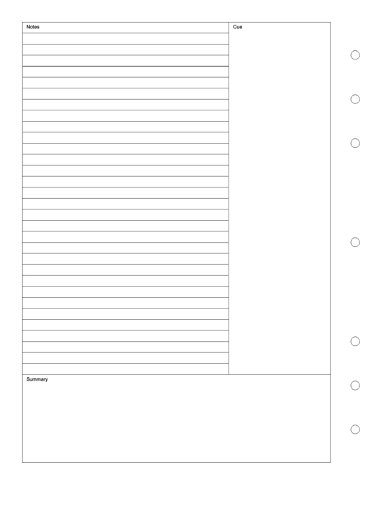 Executive Organizer Cornell Note Template Printable pdf