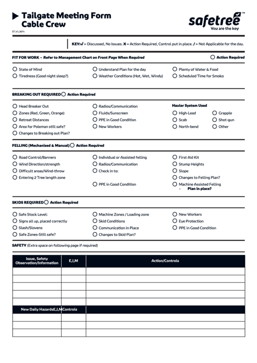 Meeting Form - Safetree Printable pdf