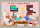 In The Living Room Vocabulary Template