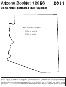 Arizona Booklet 120es - Corporation Estimated Tax Payment - 2011
