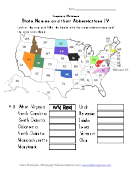 Geography Worksheet - State Names And Their Abbreviations Iv