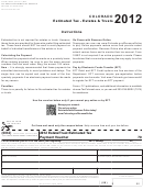 Form 0105ep - Colorado Estimated Tax-estates & Trusts - 2012