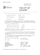 Property Tax Certificate Form - The City Of Alberta
