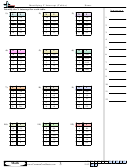 Identifying Y Intercept (Tables) Worksheet Template With Answer Key Printable pdf