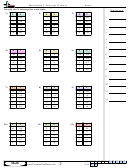 Identifying Y Intercept (tables) Worksheet Template With Answer Key