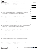 Finding Temperature Changes Worksheet Template With Answer Key