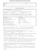 Uniform Condominium Questionnaire Template
