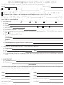 Form At-315 - Application For Temporary Class 