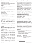 Form Bt-100 Instructions And Sample - Wisconsin Brewery Fermented Malt Beverage Tax Return